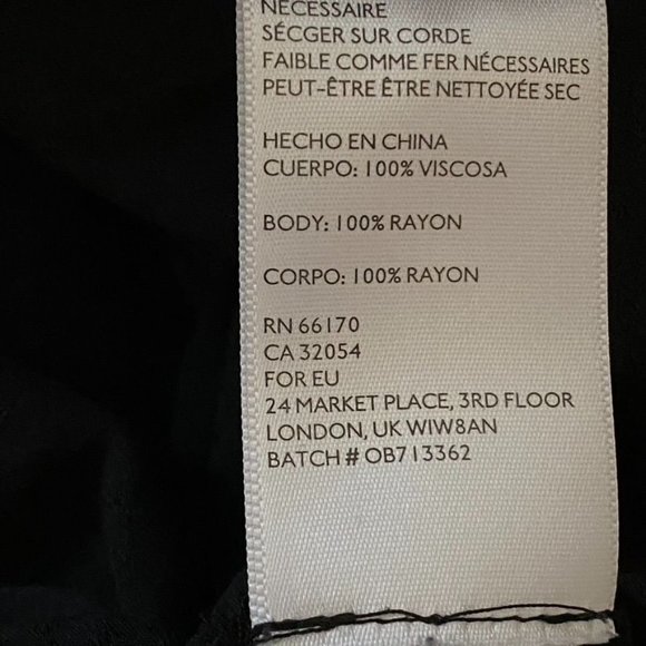 Silence + Noise Tie Front Textured Top Long Sleeve Sz Lg Black - Picture 7 of 7